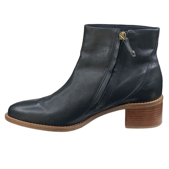 Soludos Women’s Venetian Black Leather Ankle Boots Size US 8.5 - Picture 2 of 10